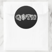 Goth Runder Aufkleber (Tasche)