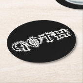 Goth Runder Pappuntersetzer (Angewinkelt)