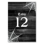 Goth Rustic Halloween Hochzeit Tischnummer (Vorderseite)
