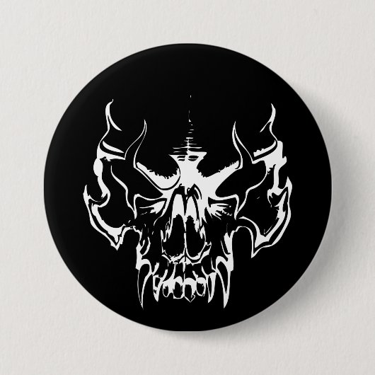 Goth Schädel Button (Vorderseite)