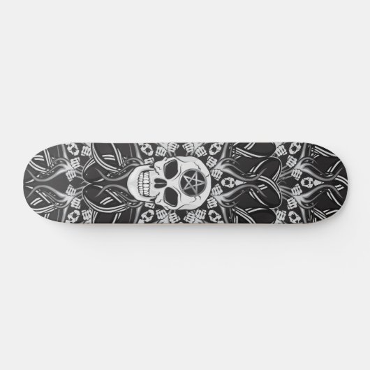 Goth Schädel Skateboard (Horizontal)
