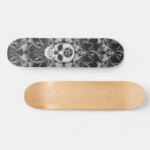 Goth Schädel Skateboard (Horizontal)