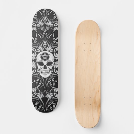 Goth Schädel Skateboard (Vorderseite)