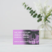 Goth schlechter Schädel auf rosa Visitenkarte 2 (Stehend Vorderseite)