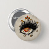 Goth seltsame augenkunst witzig button (Vorne & Hinten)