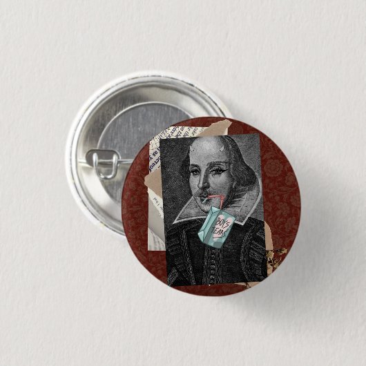 Goth Shakespeare Button (Vorne & Hinten)