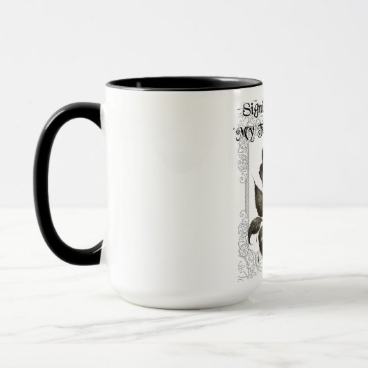 Goth Significant Andere Black Rose Tasse (Links)