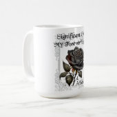 Goth Significant Andere Black Rose Tasse (Vorderseite Links)