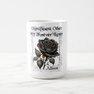 Goth Significant Andere Black Rose Tasse