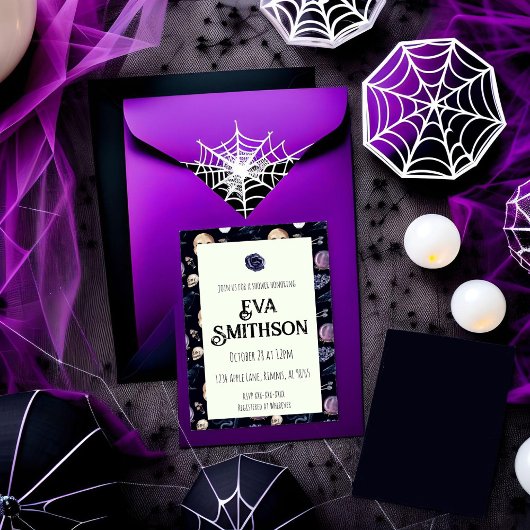 Goth Skeleton Inspirierte Dusche Einladung