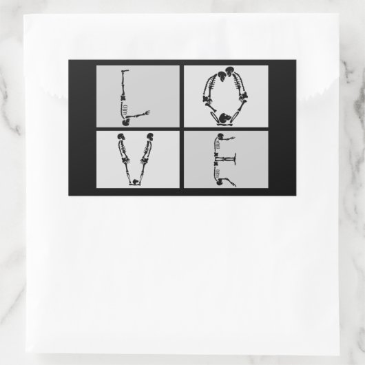 Goth Skeleton Liebe Sticker (Tasche)