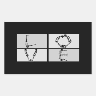 Goth Skeleton Liebe Sticker