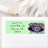 Goth Skeleton Muertos Rücksendeadressen-Aufklebers (Insitu)