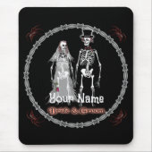 Goth Skeleton Wedding Mouse Pad Mousepad (Vorne)