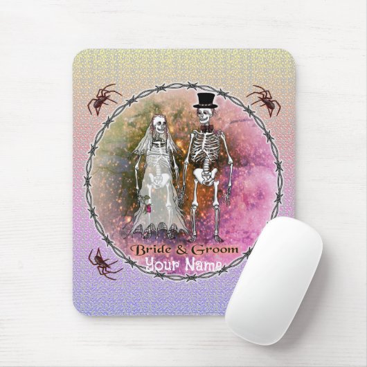 Goth Skeleton Wedding Mouse Pad Mousepad (Mit Mouse)