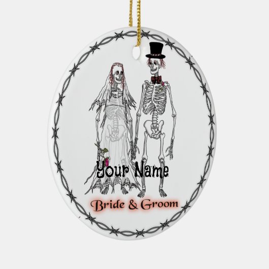 Goth Skeleton Wedding Ornament (Rechts)