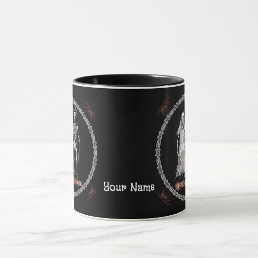 Goth Skeleton Wedding Tasse (Zentrum)