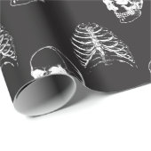 Goth Skelett auf schwarzem Packpapier (Rolleneckpunkt)