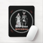 Goth-Skelett-Hochzeits-Mauspad Mousepad (Mit Mouse)