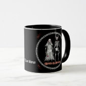 Goth-Skelett-Hochzeitstasse Tasse (VorderseiteRechts)