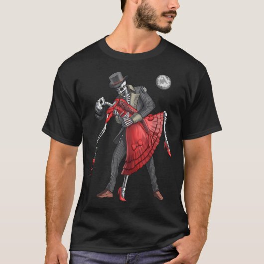 Goth-Skelette tanzen T-Shirt (Vorderseite)