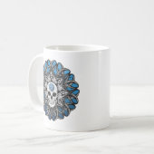 Goth Skull - Blau Kaffeetasse (Vorderseite Links)