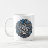 Goth Skull - Blau Kaffeetasse (Links)