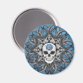 Goth Skull - Blau Magnet (Vorderseite/Rückseite)