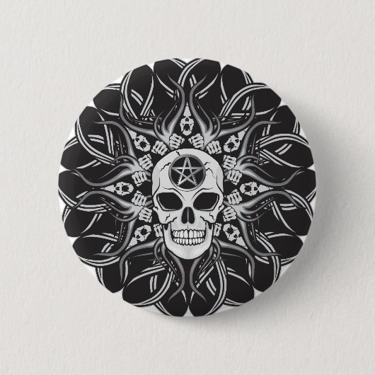 Goth Skull Button (Vorderseite)