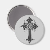 Goth Skull Cross Magnet (Vorderseite/Rückseite)