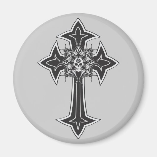 Goth Skull Cross Magnet (Vorne)
