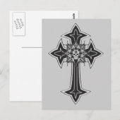 Goth Skull Cross Postkarte (Vorne/Hinten)