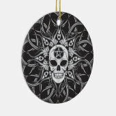 Goth Skull Keramik Ornament (Rechts)