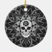 Goth Skull Keramik Ornament (Hinten)