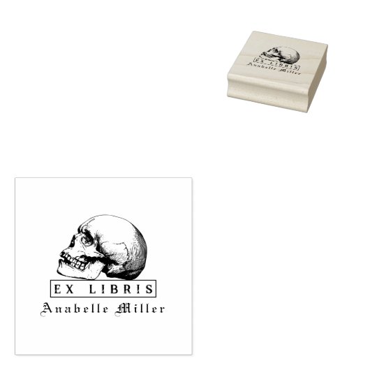 Goth Skull Medieval Script Benutzerdefinierte Bibl Gummistempel (Stempel)
