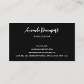 Goth Skull mit Red Blume & Gold Blätter Visitenkarte (Rückseite)