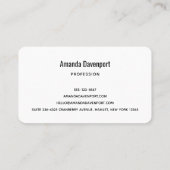 Goth Skull mit Red Blume & Gold Blätter Visitenkarte (Rückseite)