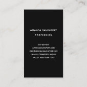 Goth Skull mit Red Blume & Gold Blätter Visitenkarte (Rückseite)