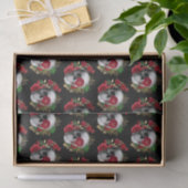 Goth Skull mit Roten Blume Gemustert Seidenpapier (Geschenk)