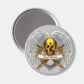 Goth skull Pirate Magnet (Vorderseite/Rückseite)