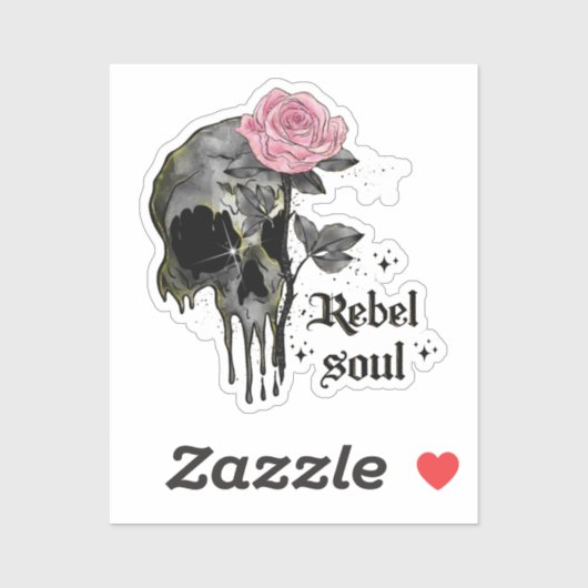 Goth Skull | Rebel-Soul Aufkleber (Blatt)