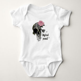 Goth Skull Rebel-Soul Baby Strampler