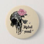 Goth Skull | Rebel-Soul Button (Vorderseite)