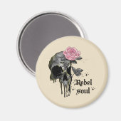 Goth Skull | Rebel-Soul Magnet (Vorderseite/Rückseite)