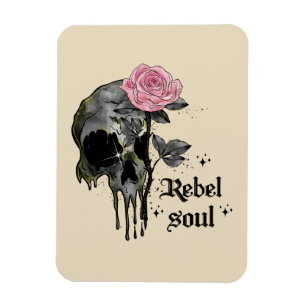 Goth Skull   Rebel Soul Magnet