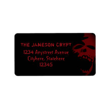 Goth Skull Red und Black Horror Theme Halloween