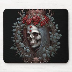 Goth Skull Rose Crown Gothic Mousepad