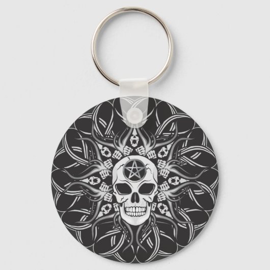 Goth Skull Schlüsselanhänger (Vorderseite)