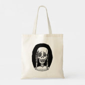 Goth Skull Skelton Funny Horror Wiederverwendbares Tragetasche (Rückseite)