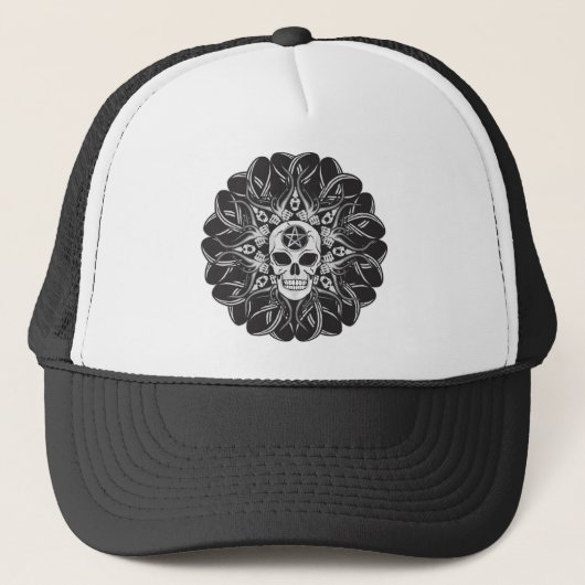 Goth Skull Truckerkappe (Vorderseite)